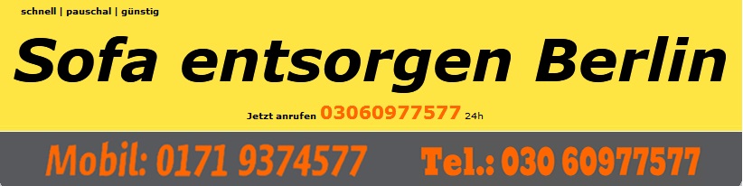 Sofa entsorgen am Mittwoch 80euro pauschal